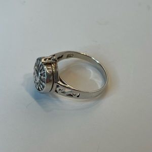Sterling Silver Celestial Sun Compartment Ring, Size 7